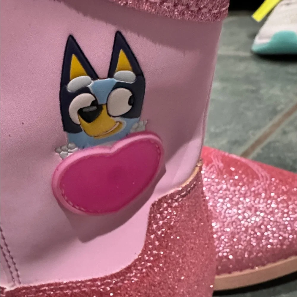 Toddler Girls Bluey Light Up Western Boots - Pink🌟RARE🌟